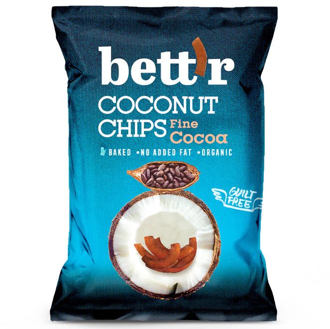 Organic Coconut Chips with Cacao - 40g from Bettr | Available at Sow & Arrow