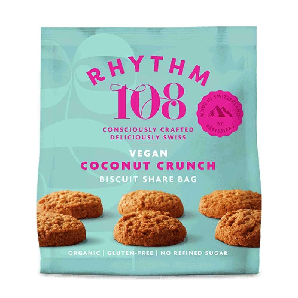 Organic Coconut Crunch Biscuits - 135g from Rhythm 108 | Available at Sow & Arrow