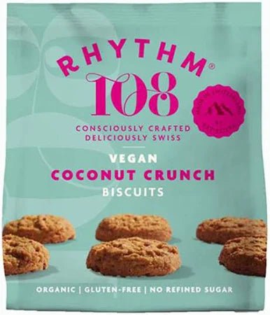 Organic Coconut Crunch Biscuits - 135g from Rhythm 108 | Available at Sow & Arrow