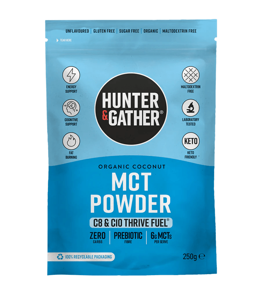 Organic Coconut MCT Powder - 250g from Hunter & Gather | Available at Sow & Arrow