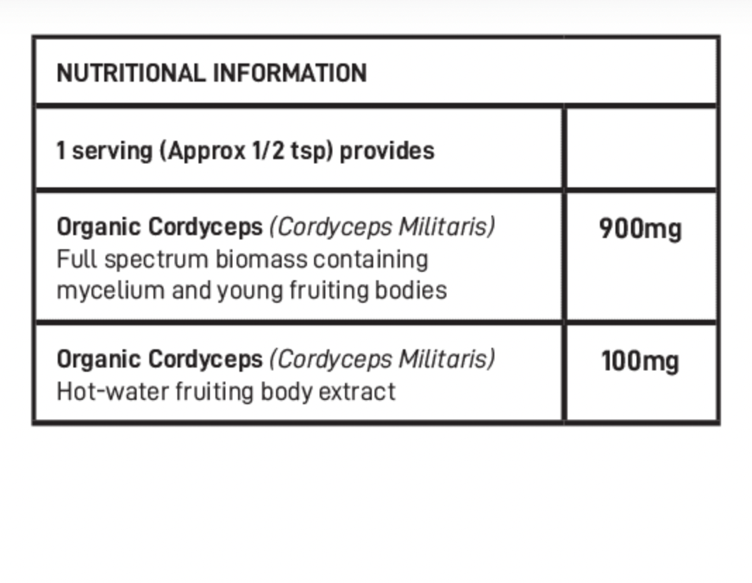 Organic Cordyceps Powder - 60g from Mushrooms For Life | Available at Sow & Arrow