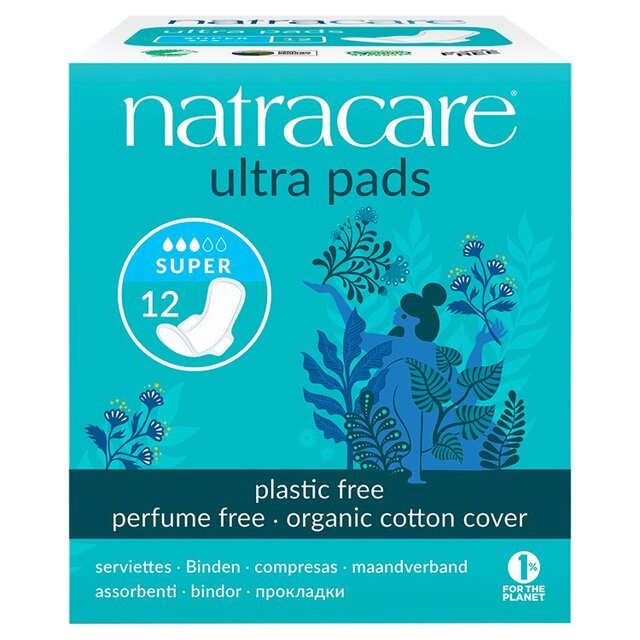 Organic Cotton Ultra Pads. Super Plus - 12 Pads from NatraCare | Available at Sow & Arrow