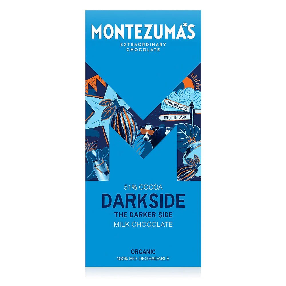 Organic Darkside Milk Chocolate Bar - 90g from Montezuma's | Available at Sow & Arrow