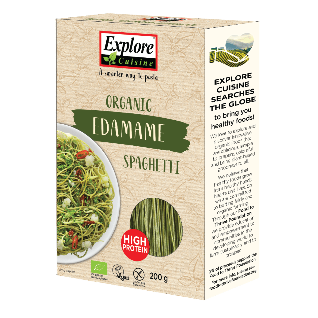 Organic Edamame Spaghetti from Explore Cuisine | Available at Sow & Arrow