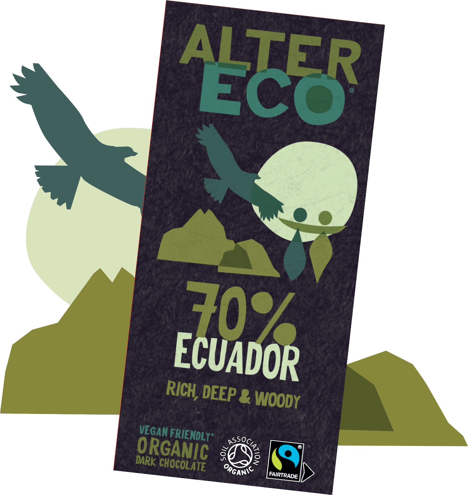 Organic Fairtrade 70% Ecuadorian Chocolate - 100g from Alter Eco | Available at Sow & Arrow