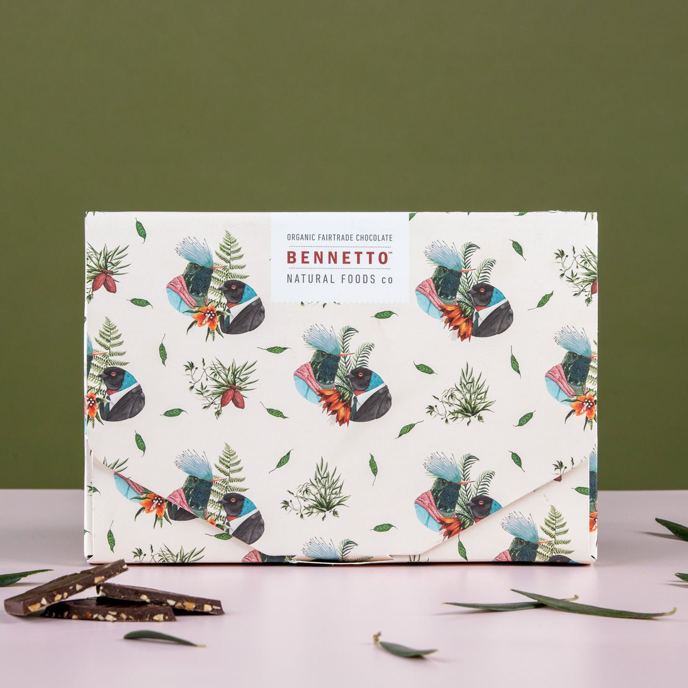 Organic Fairtrade Chocolate Xmas Gift Box - 6 x Bars from Bennetto | Available at Sow & Arrow