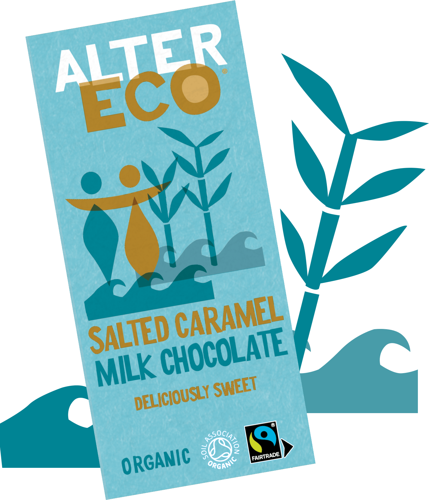 Organic Fairtrade Salted Caramel Milk Chocolate - 100g from Alter Eco | Available at Sow & Arrow