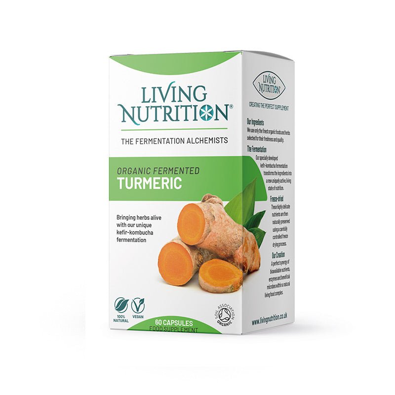 Organic Fermented Activated Turmeric - 60 capsules from Living Nutrition | Available at Sow & Arrow