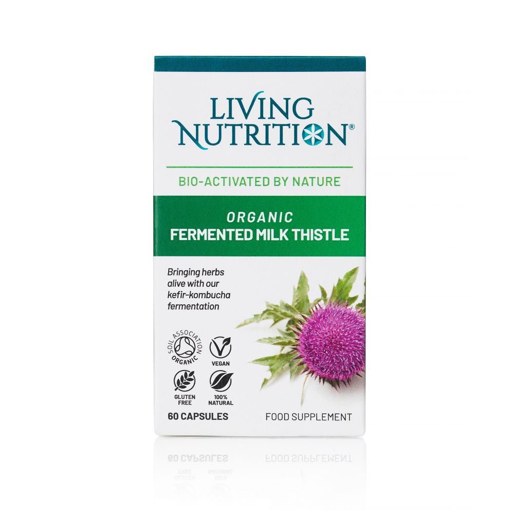 Organic Fermented Milk Thistle 60 capsules from Living Nutrition | Available at Sow & Arrow