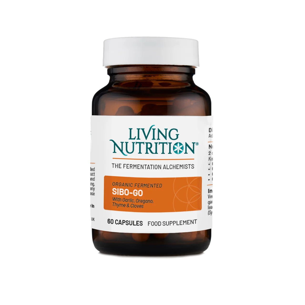 Organic Fermented Sibo Go - 60 capsules from Living Nutrition | Available at Sow & Arrow