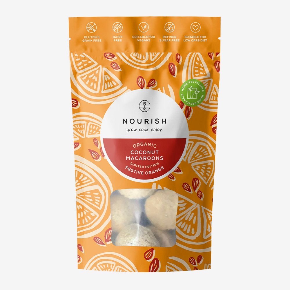 Organic Festive Orange Coconut Macaroons - Limited Edition from Nourish | Available at Sow & Arrow