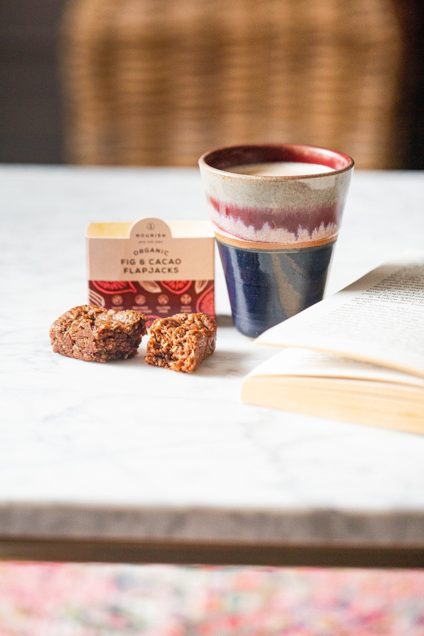 Organic Fig and Cacao Flapjacks 90g - 2 Pack from Nourish | Available at Sow & Arrow