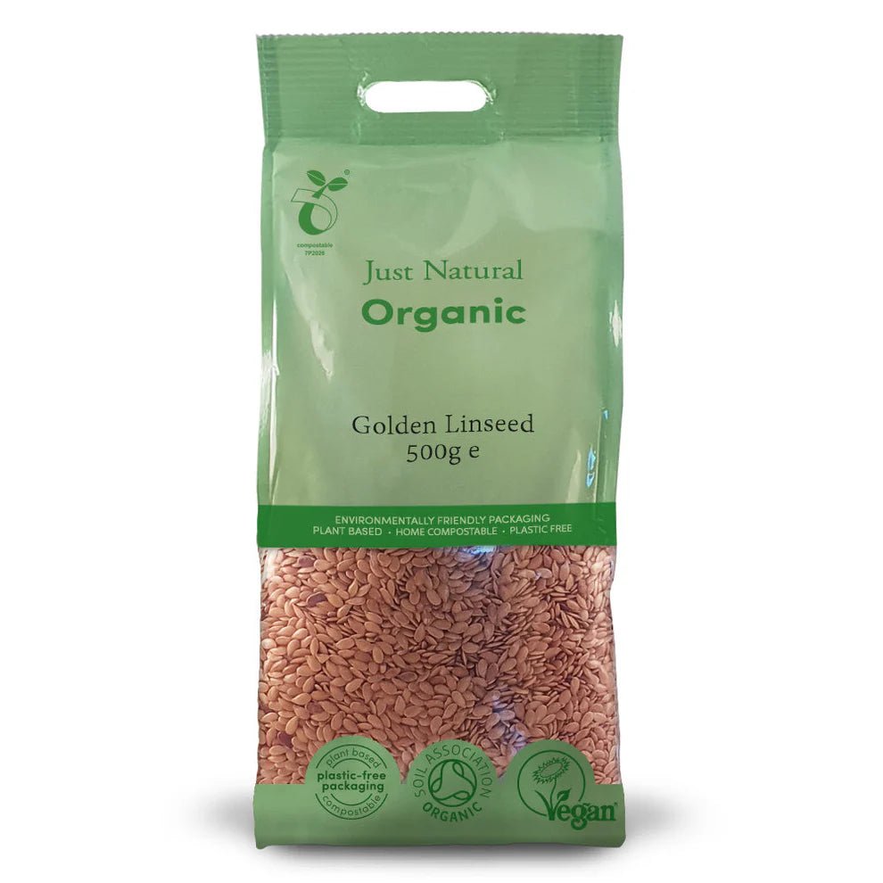 Organic Golden Linseed - 500g from Just Natural | Available at Sow & Arrow