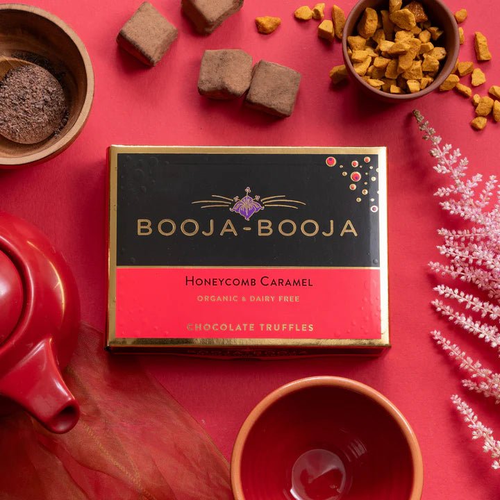 Organic Honeycomb Caramel Truffles - 92g from Booja Booja | Available at Sow & Arrow