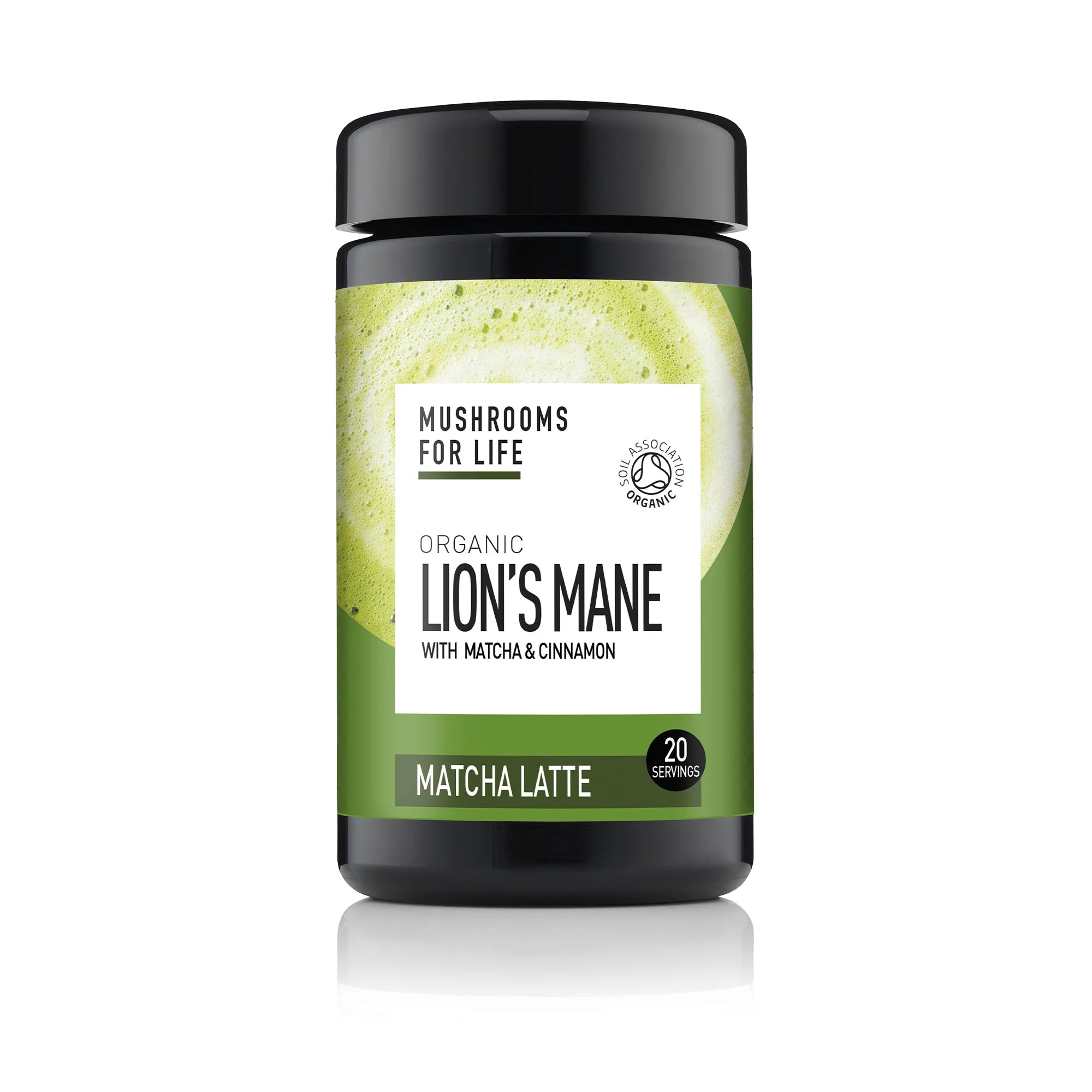 Organic Lion's Mane Matcha Latte - 75g from Mushrooms For Life | Available at Sow & Arrow