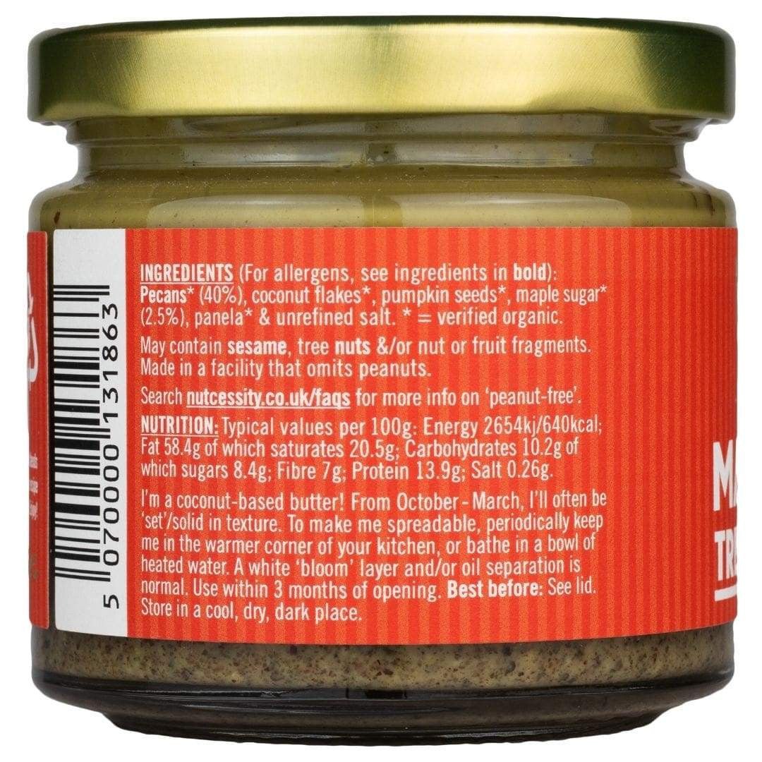 Organic Maple Pecan Treenut Butter - 170g from Nutcessity | Available at Sow & Arrow