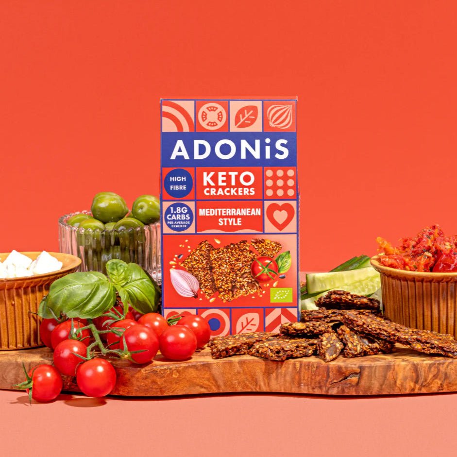 Organic Mediterranean Keto Crackers - Adonis from Adonis | Available at Sow & Arrow