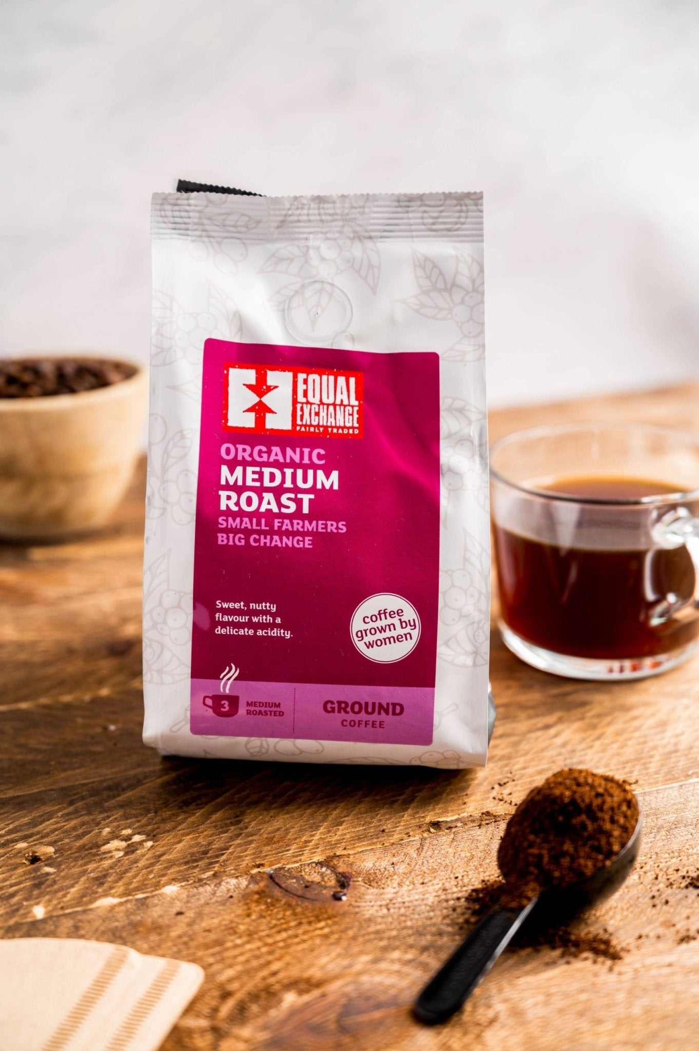 Organic Medium Roast Ground Coffee - 227g from Equal Exchange | Available at Sow & Arrow