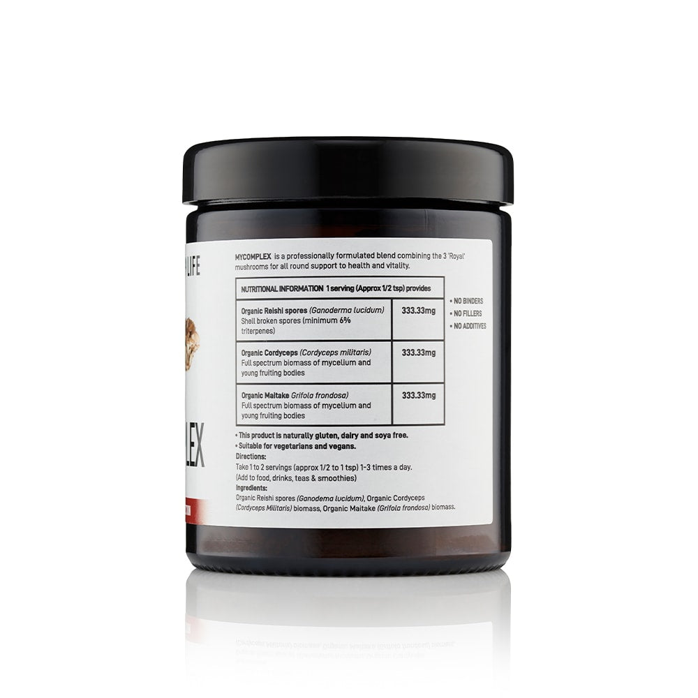 Organic MyComplex Mushroom Powder - 60g from Mushrooms For Life | Available at Sow & Arrow