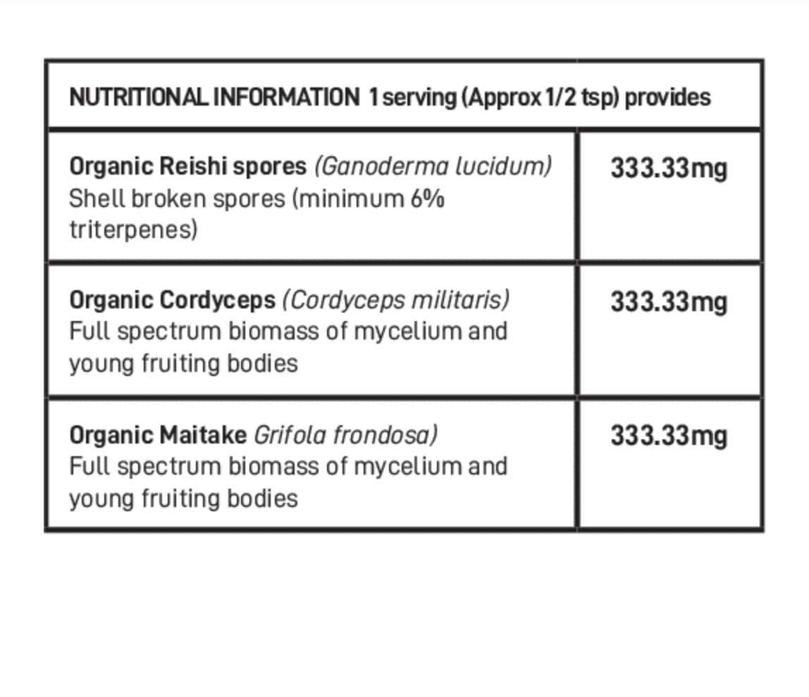 Organic MyComplex Mushroom Powder - 60g from Mushrooms For Life | Available at Sow & Arrow