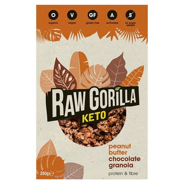 Organic Peanut Butter & Chocolate Keto Granola - Raw Gorilla from Raw Gorilla | Available at Sow & Arrow