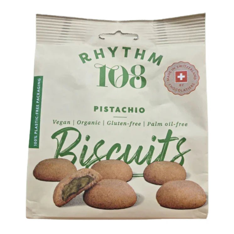 Organic Pistachio Biscuits - 135g from Rhythm 108 | Available at Sow & Arrow