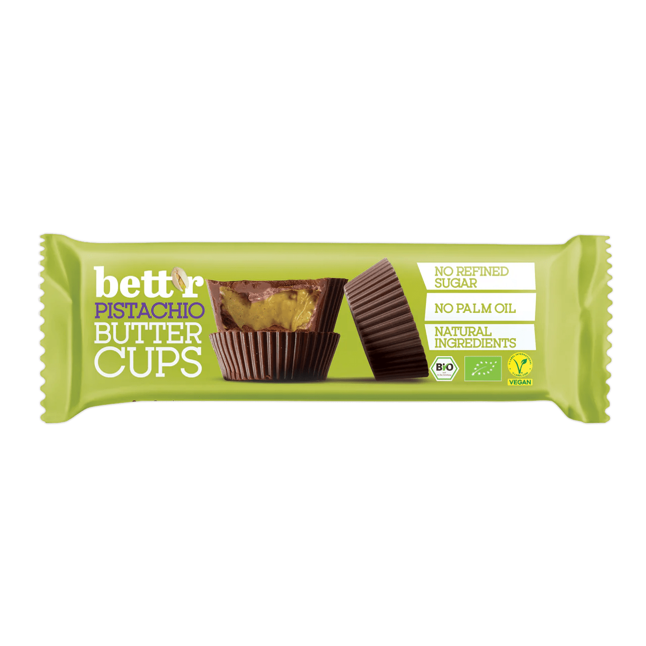 Organic Pistcahio Butter Cups - 39g from Bettr | Available at Sow & Arrow