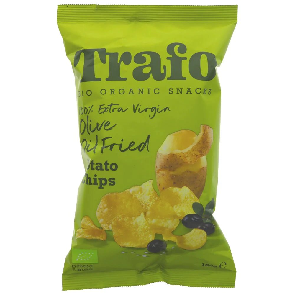 Organic Potato Crisps Cooked in Olive Oil - 100g from Trafo | Available at Sow & Arrow