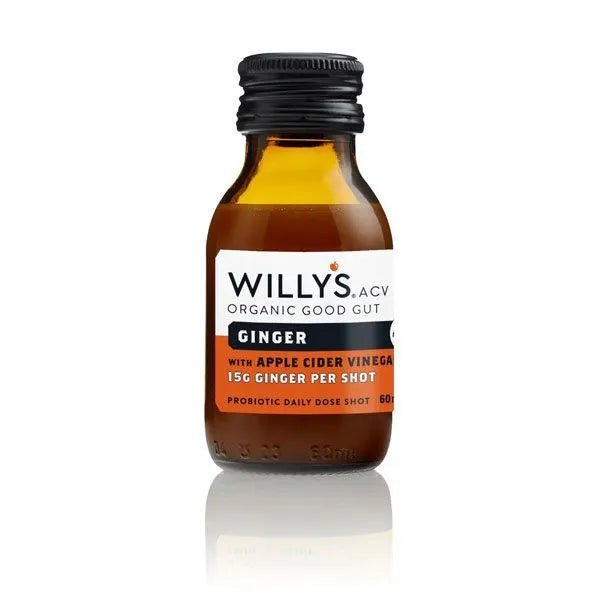 Organic Probiotic Ginger Gut Shot - 60ml from Willy's | Available at Sow & Arrow