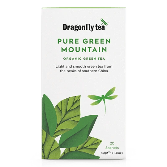 Organic Pure Green Mountain Tea - 20 bags from Dragonfly Tea | Available at Sow & Arrow