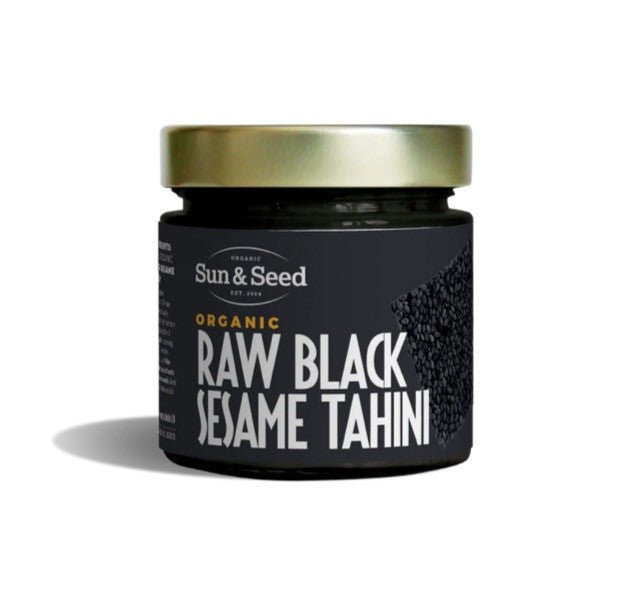 Organic Raw Black Sesame Tahini - 200g from Sun and Seed | Available at Sow & Arrow