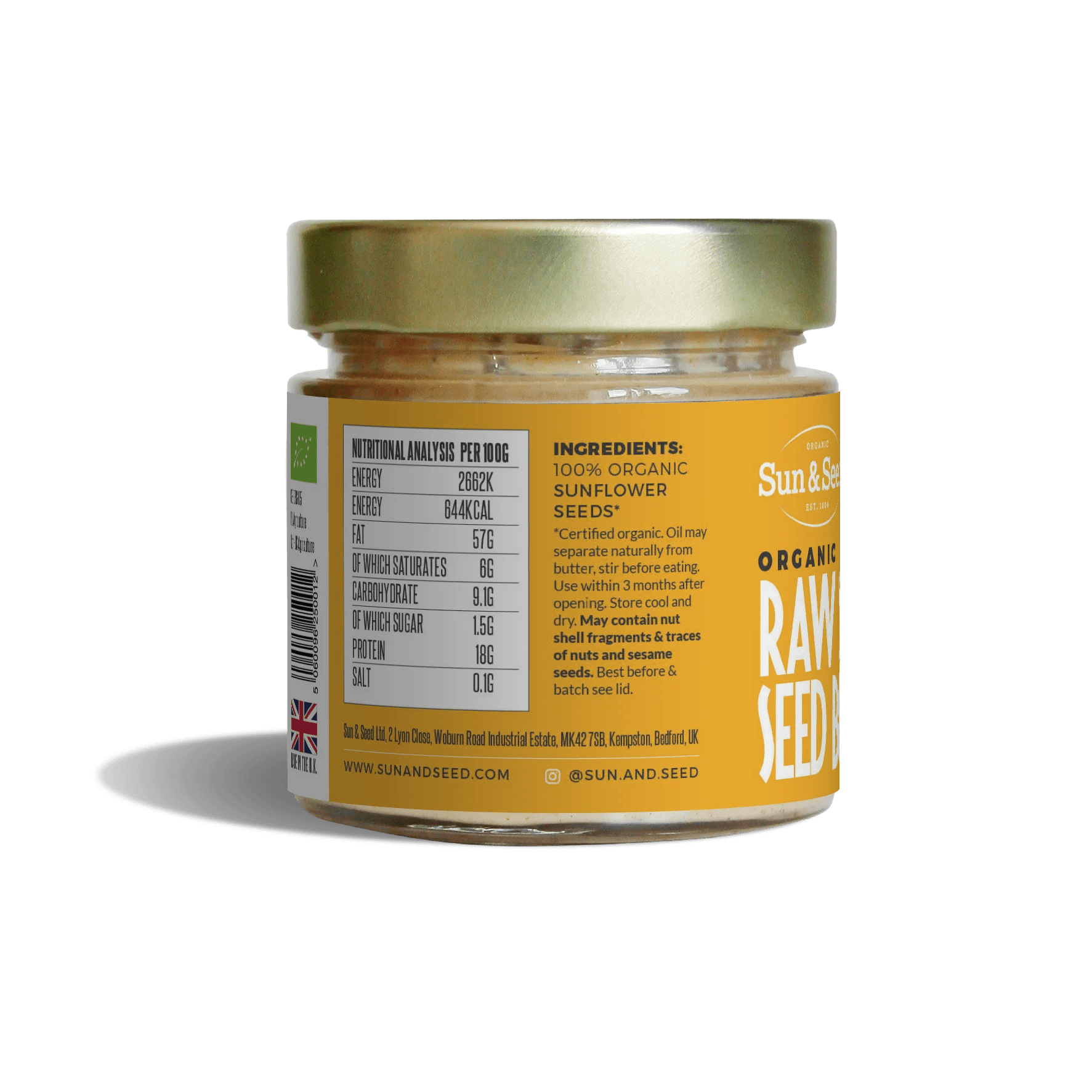 Organic Raw Sunflower Seed Butter - 200g from Sun and Seed | Available at Sow & Arrow