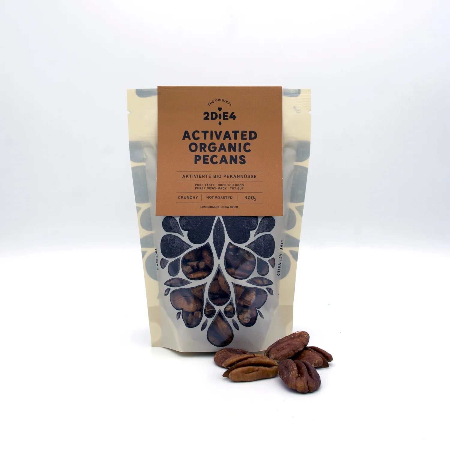 Organic Salted Activated Pecans - 100g from 2Die4 | Available at Sow & Arrow