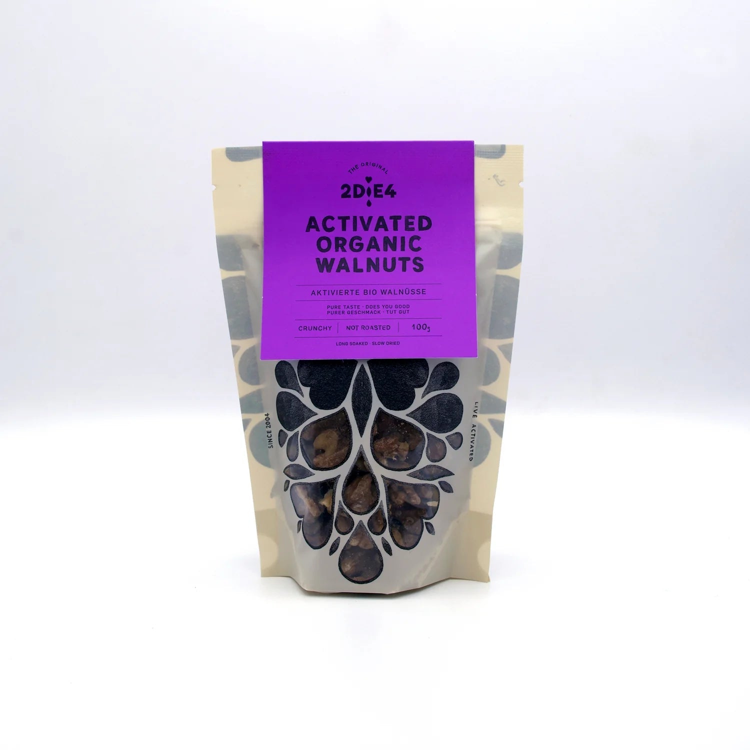 Organic Salted Activated Walnuts - 100g from 2Die4 | Available at Sow & Arrow