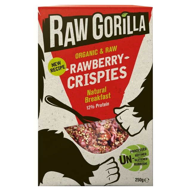 Organic Strawberry Crispies Raw Gorilla - 250g from Raw Gorilla | Available at Sow & Arrow