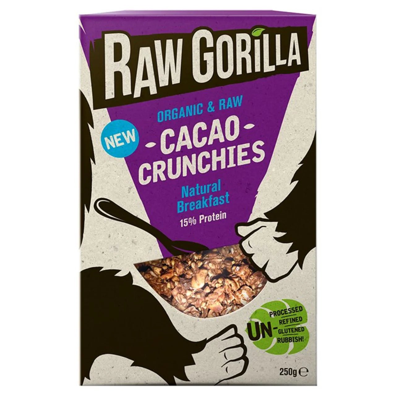 Organic Vegan Cacao Crunchies - 250g from Raw Gorilla | Available at Sow & Arrow