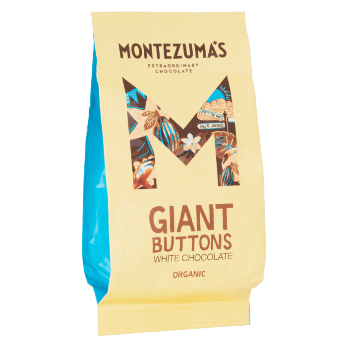 Organic White Chocolate Giant Buttons - 180g from Montezuma's | Available at Sow & Arrow