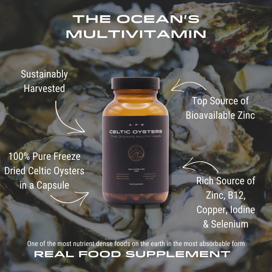 Pacific Oysters - 180 capsules from APE Nutrition | Available at Sow & Arrow