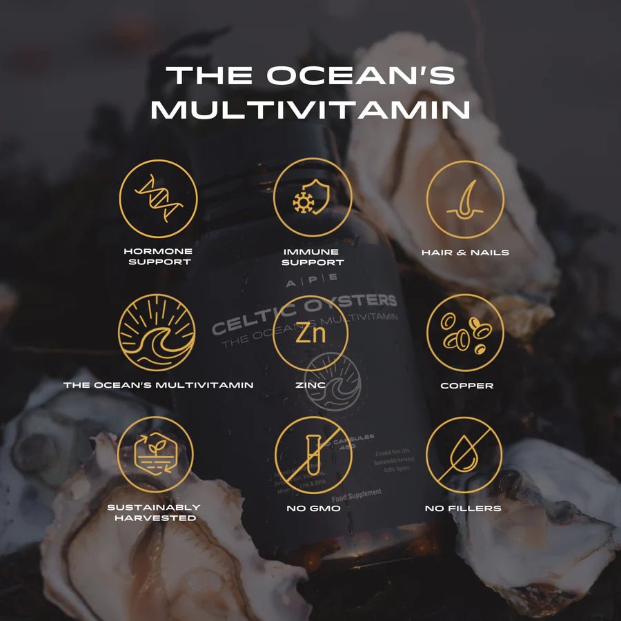 Pacific Oysters - 180 capsules from APE Nutrition | Available at Sow & Arrow