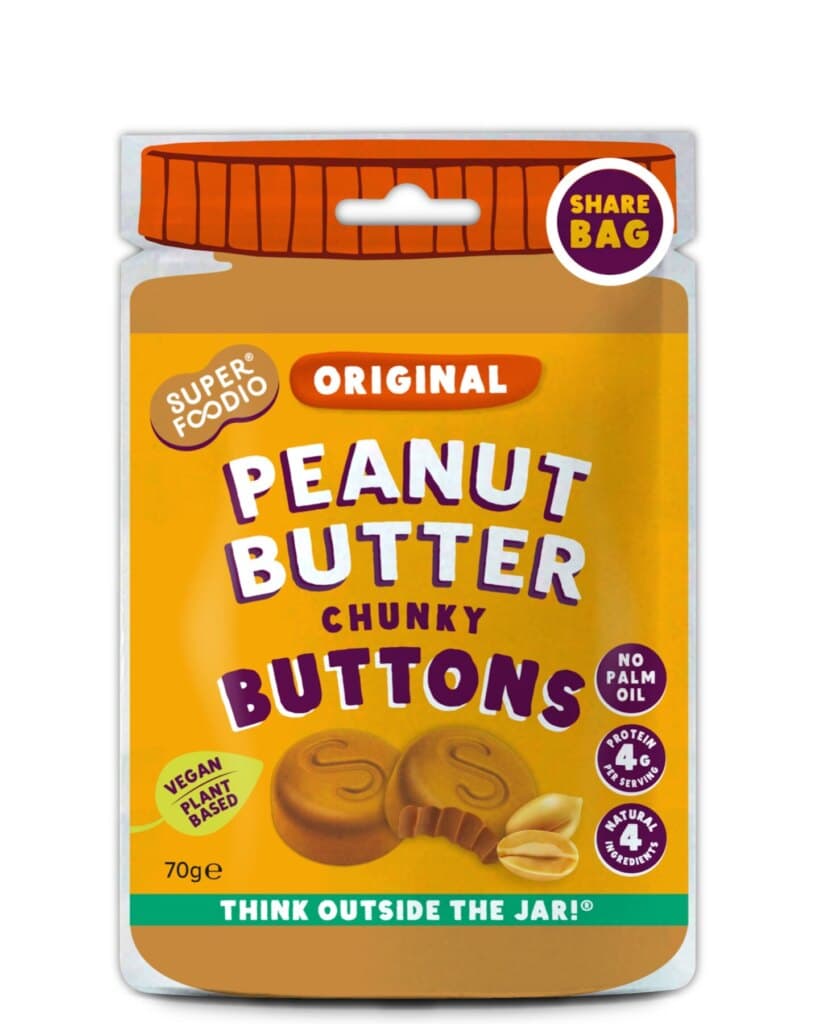 Peanut Butter Chunky Buttons - 70g from Superfoodio | Available at Sow & Arrow