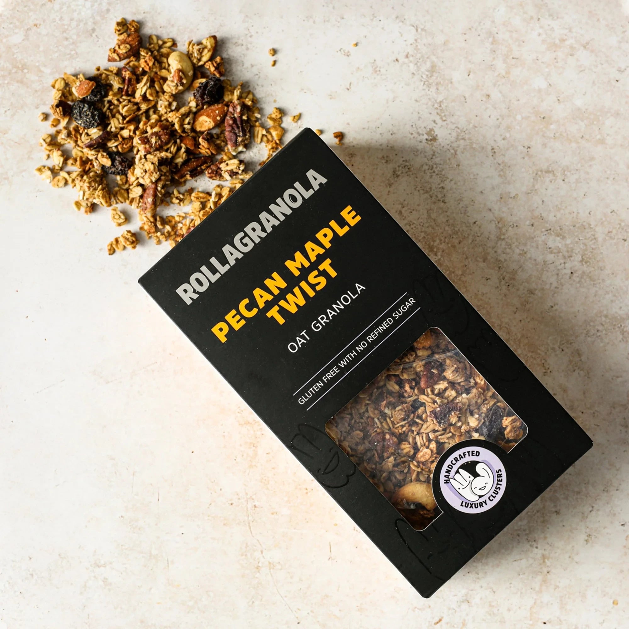 Pecan Maple Twist Granola from Rollagranola | Available at Sow & Arrow