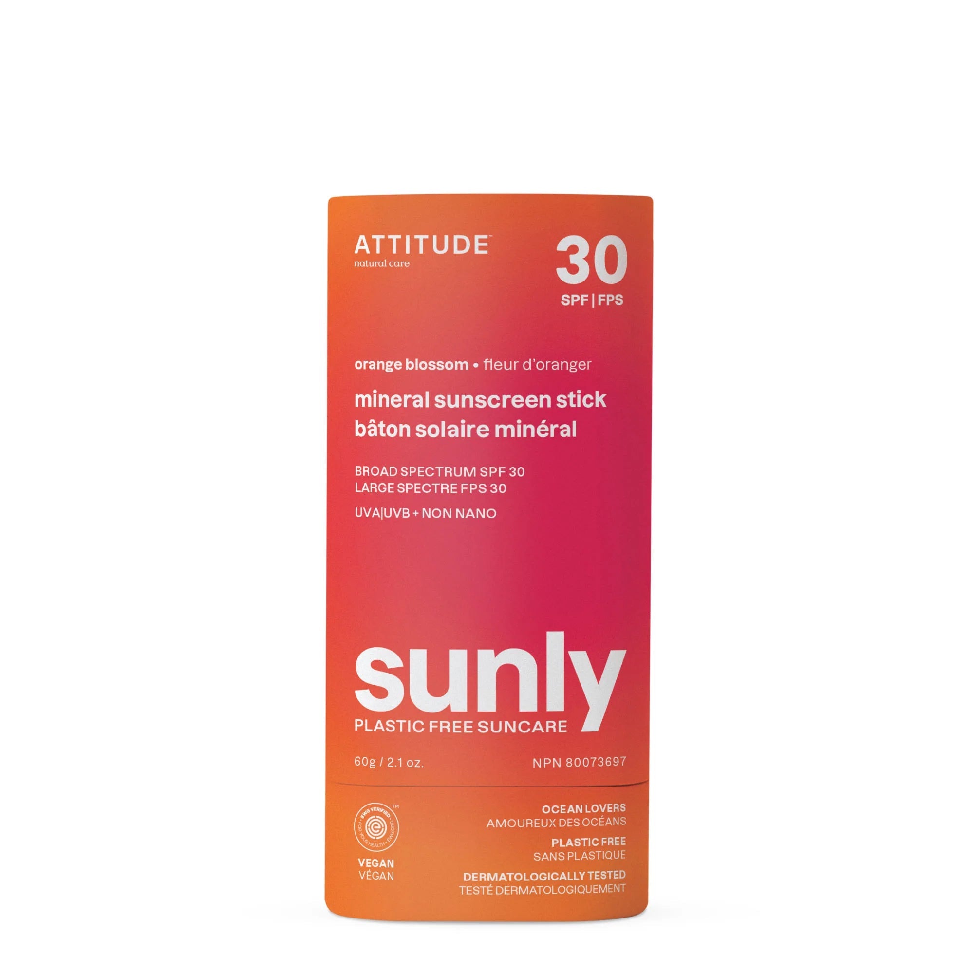 Plastic - Free Mineral Sunscreen: Orange Blossom - Sunly from Attitude - Sunly | Available at Sow & Arrow