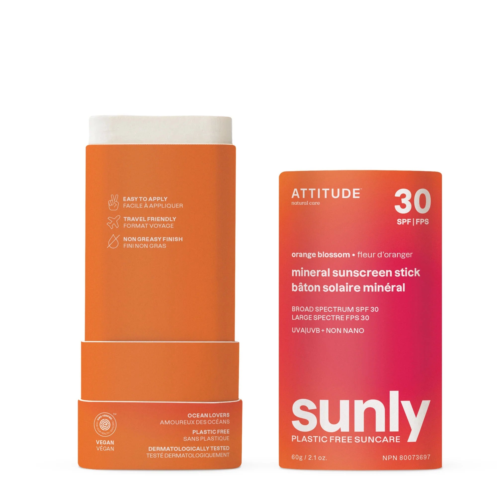 Plastic - Free Mineral Sunscreen: Orange Blossom - Sunly from Attitude - Sunly | Available at Sow & Arrow