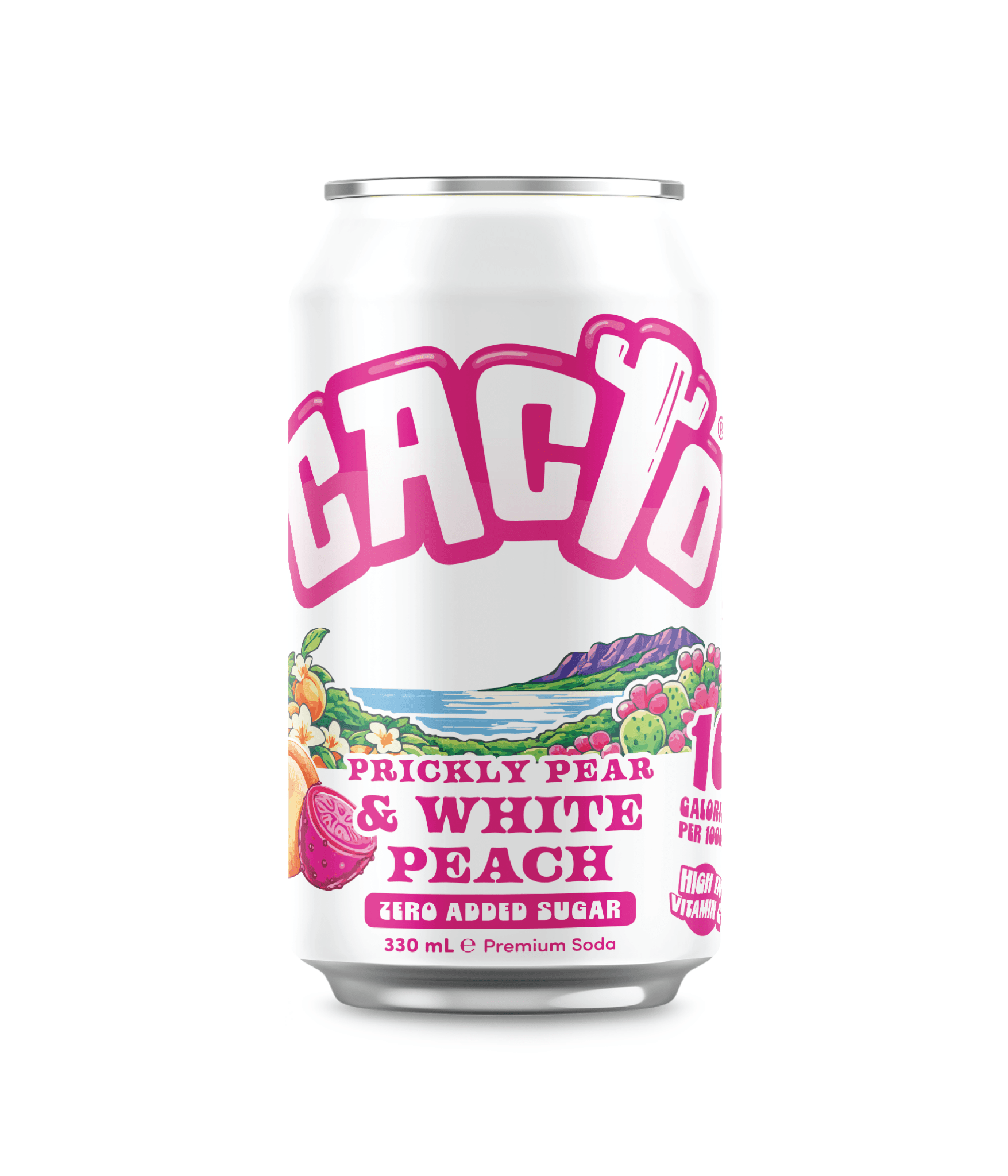 Prickly Pear White Peach - 330ml from Cacto | Available at Sow & Arrow