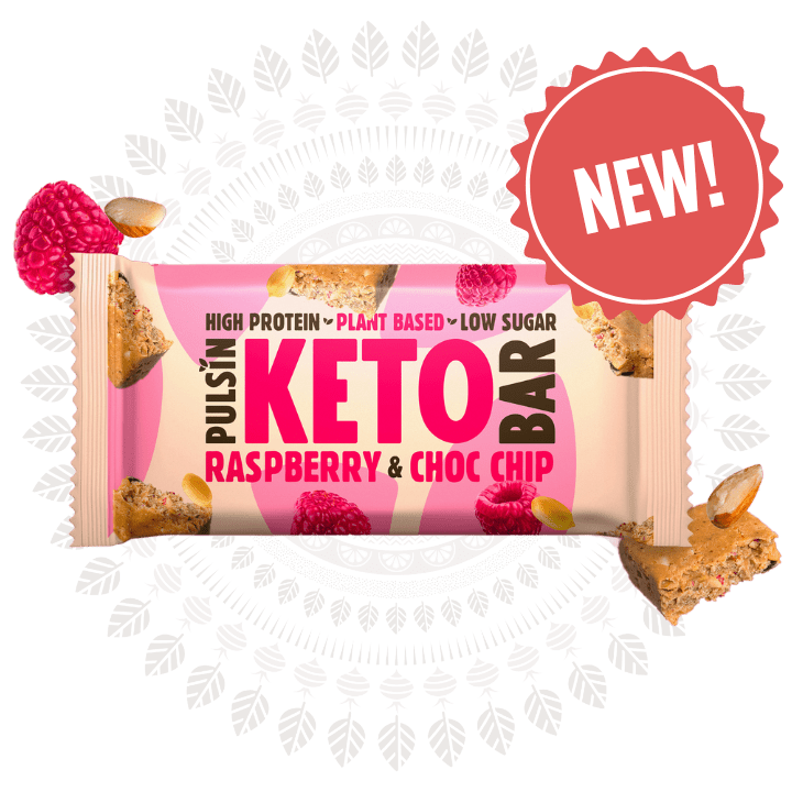 Pulsin Keto Bar - Raspberry & Choc Chip 50g from Pulsin | Available at Sow & Arrow