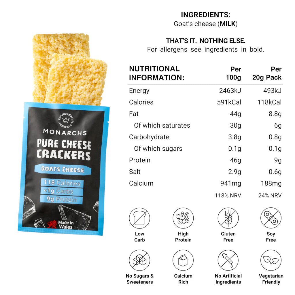 Pure Cheese Crackers - Goat's Cheese from Monarchs | Available at Sow & Arrow