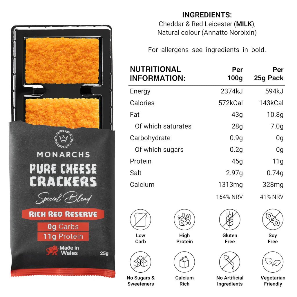 Pure Cheese Crackers - Rich Red Reserve from Monarchs | Available at Sow & Arrow