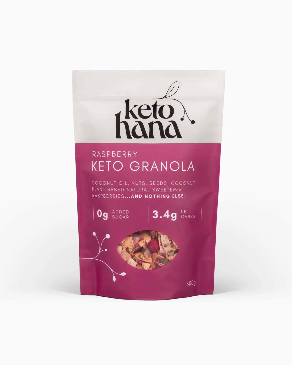 Raspberry Keto Granola - 300g from Keto Hana | Available at Sow & Arrow