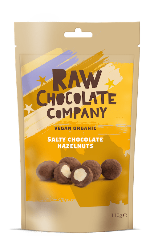 Raw Chocolate, Organic Salty Chocolate Hazelnuts - 100g from The Raw Chocolate Co. | Available at Sow & Arrow