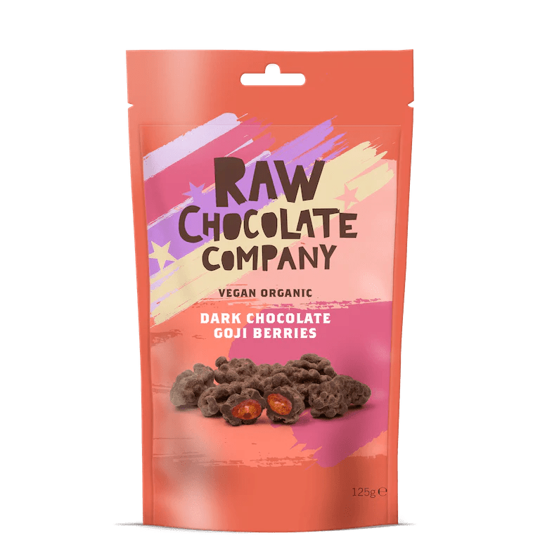 Raw, Dark Chocolate covered Goji Berries - 100g from The Raw Chocolate Co. | Available at Sow & Arrow